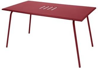 Fermob Rectangular table Monceau - Red - Painted steel - Designer Studio Fermob