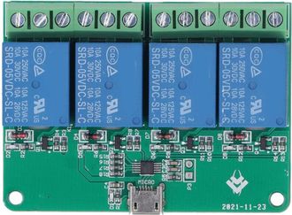 OEM M&oacute;dulo De Rel&eacute; De 4 Canales Y 5 V Para Placa De Expansi&oacute;n Usb, Control Inteligente Por Pc, Interruptor Autom&aacute;tico