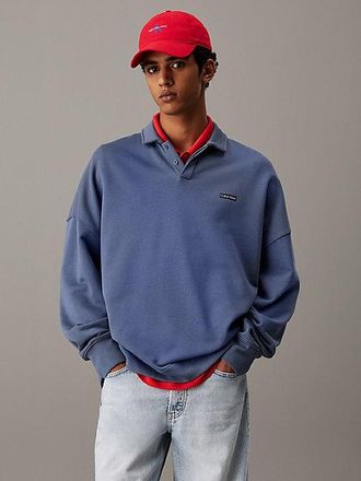 Calvin Klein Sudadera Tipo Polo De Felpa De Algod&oacute;n