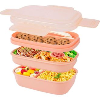 OEM Fiambrera Dividida Con Cubiertos, A Prueba De Fugas, Para El Colegio Y Picnics, Apta Para Microondas Y Lavavajillas, Caja Bento Para Adultos Y Ni&ntilde;os -