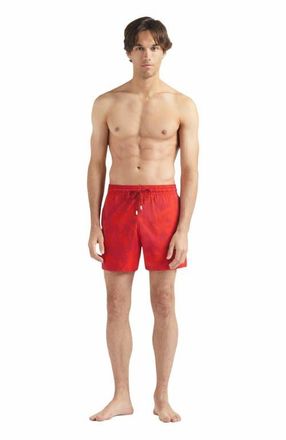 Vilebrequin Mens Flower Power Stretch Short Swim Shorts in Lipstick at Nordstrom, Size Xx-Large