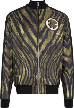 Roberto Cavalli Mirror Snake Zebra Print Jacket, Size X-Large