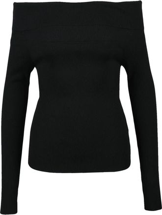 Marella Fitted Under Jacket With Off-The-Shoulder Neckline And Ribbed Texture