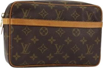 Louis Vuitton Pre-owned Canvas Clutch - Dames - Vintage Clutch - Bruin - ONE Size - Vintage