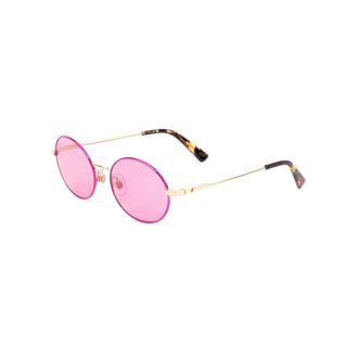 Web Eyewear Sunglasses, female, Yellow, Size: ONE SIZE Metal Frame Aviator Sunglasses