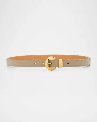 Loewe Pebble Leather Skinny Belt