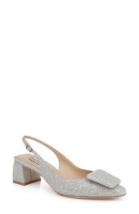 Badgley Mischka Gracen Slingback Pump in Silver Glitter at Nordstrom Rack, Size 9.5