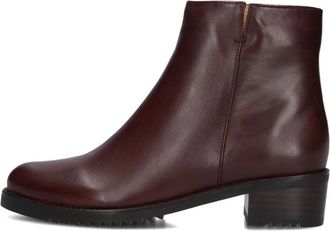 Everybody By B.Z Moda Dames Enkellaarsjes Belport - Dames - Laarzen met Hak - Rood - 37 EU - Leer - Schoenen