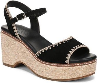 Naturalizer Della Platform Ankle Strap Sandal in Black at Nordstrom, Size 5.5