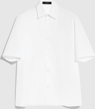 Gucci GG Cotton Poplin Shirt, Size 42, White, Ready-to-wear