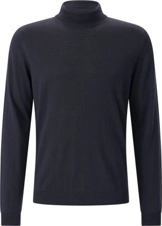 Roberto Collina Turtleneck Trui - Heren - Coltruien - Blauw - M - Wol - Truien & Vesten