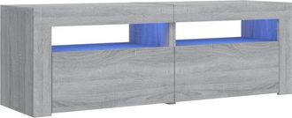 vidaXL Vidaxl - tv Cabinet with led Lights Grey Sonoma 120x35x40 cm
