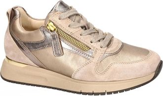Gabor Schoenen, Dames, Beige, 38 EU, Leer, 76.446.65 Sneakers