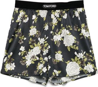 Tom Ford Floral-Print Pyjama Shorts - Womens - Silk/Elastane