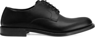 Dolce & Gabbana Schoenen, Heren, Zwart, 43 1/2 EU, Leer, Gekreukt Kalfsleren Derby