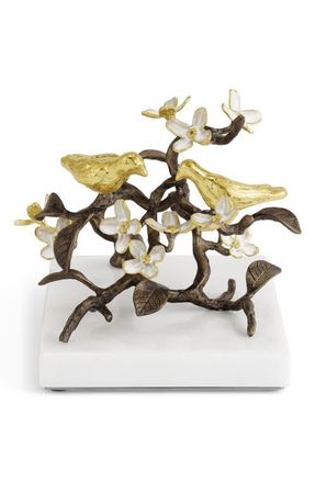 Michael Aram Lovebirds Decorative Object in Brass/Gold/White at Nordstrom