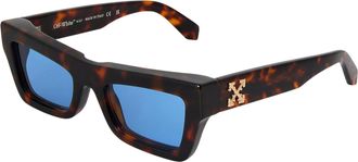 Off-white Off White Unisex Charleston-zonnebril voor volwassenen met metalen logo (Havana)