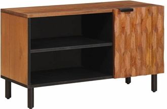 vidaXL Mueble De Tv Acabado De Acacia Marr&oacute;n 80 X 33 X 46 Cm Vidaxl