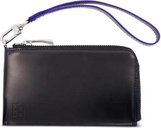 Ader Error zip-around leather wallet - unisex - Calf Leather/Polyester/Calf Leather - One Size - Black