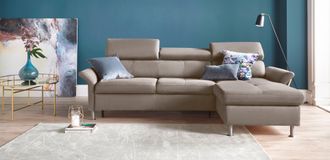 Exxpo Sofa Fashion Ecksofa »Maretto, bequem und komfortabel, L-Form« inkl. Kopf- bzw. Rückenverstellung, wahlweise mit Bettfunktion