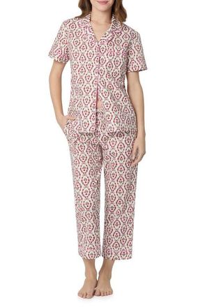 Bedhead Pajamas Print Organic Cotton Poplin Crop Pajamas in Olivia at Nordstrom, Size X-Small