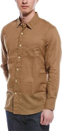Grayers Portofino Ermine Poplin Shirt In Brown