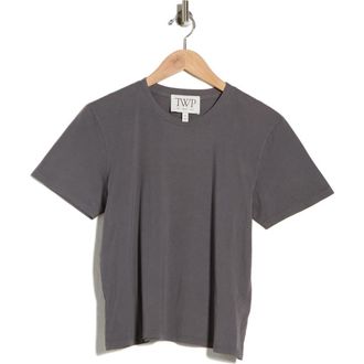 TWP Crewneck Short Sleeve T-Shirt in Charcoal at Nordstrom Rack, Size X-Small