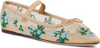 Loeffler Randall Leonie Mary Jane Flat in Caramel/Green/Blue at Nordstrom, Size 11.5