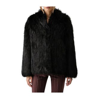 Patrizia Pepe Giacca Corta in Eco-Pelliccia - - Jackets - Donna - Nero - M