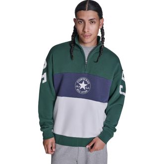 Converse Retro Stripe Relaxed Quarter-Zip Sweatshirt in Branch Out Multi at Nordstrom, Size X-Large