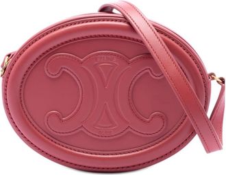 Celine Pre-owned Celine Small Calfskin Cuir Triomphe Oval Crossbody Ladies ON8MDB2FPJU013AI