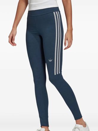 adidas 3-stripe leggings - women - Fabric - M - Blue