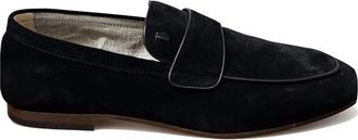 Tod's Mocassini penny in pelle scamosciata - Nero