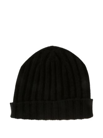 Alpha Industries ribbed cashmere beanie - men - Cashmere - One Size - Black