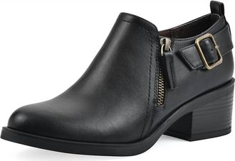 White Mountain Womens Curby Heeled Ankle Boots In Black
