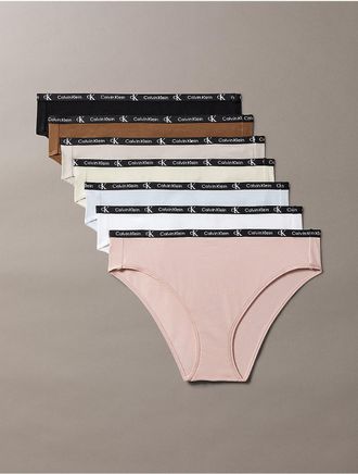 Calvin Klein Womens Calvin Klein 1996 Cotton Stretch 7-Pack Modern Bikini - Multi - L