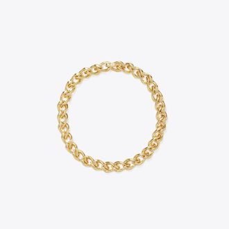 Tory Burch Womens Wishbone Chain Necklace, One Size