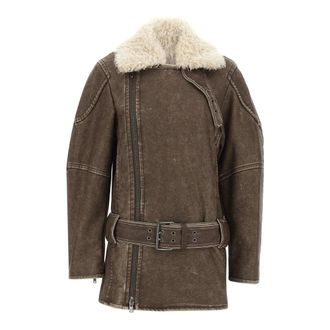 Diesel G-Eyser Jas - Dames - Jassen - Bruin - XS - Leer - Jassen