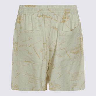 Maison Kitsun&eacute; Mens Shorts Noble Beige-Straw _vi Pa Beige/straw