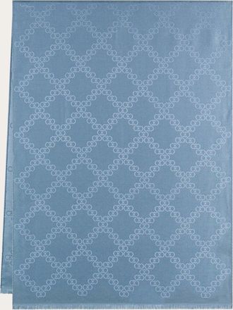 Ferragamo Women Gancini jacquard stole Blue