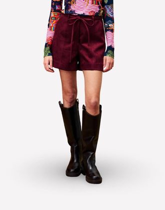 FRNCH Ginette Shorts In Burgundy