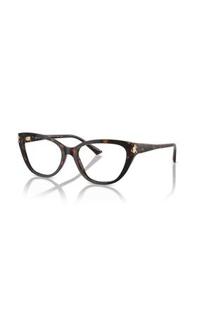 Jimmy Choo London 52mm Cat Eye optical glasses in Tortoise at Nordstrom