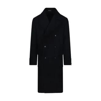 Tagliatore Jassen, Heren, Zwart, M, Wol, Double-Breasted Jas
