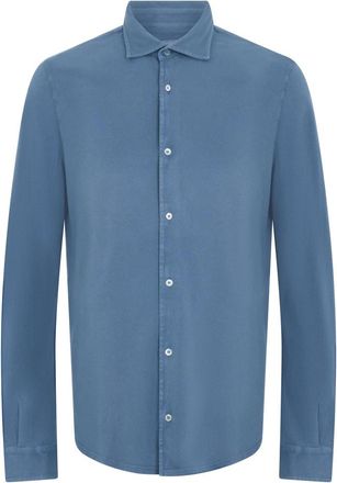 Fedeli Elegant Katoenen Overhemd - Heren - Casual Overhemden - Blauw - 3XL - Katoen - Overhemden
