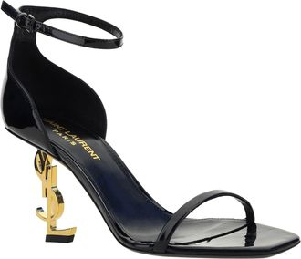 Saint Laurent Womens Sandals Opyum Black Calfskin Calf Leather Pumps High Heel Shoes