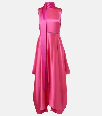 Roksanda Ilincic Aela scarf-detail satin gown