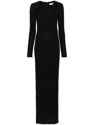 Alex Perry angled cut-out jersey maxi dress - women - Viscose - 8 - Black