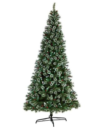 Nearly Natural 10Ft. Frosted Swiss Pine Artificial Christmas Tree