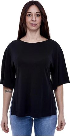 Alpha Studio Jersey Dames Kraag Stijl - Dames - T-shirts - Zwart - M - Tops