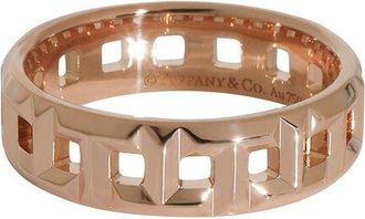 Tiffany & Co. Tiffany T True Wide 18K Rose Gold Ring (Authentic Pre-Loved)